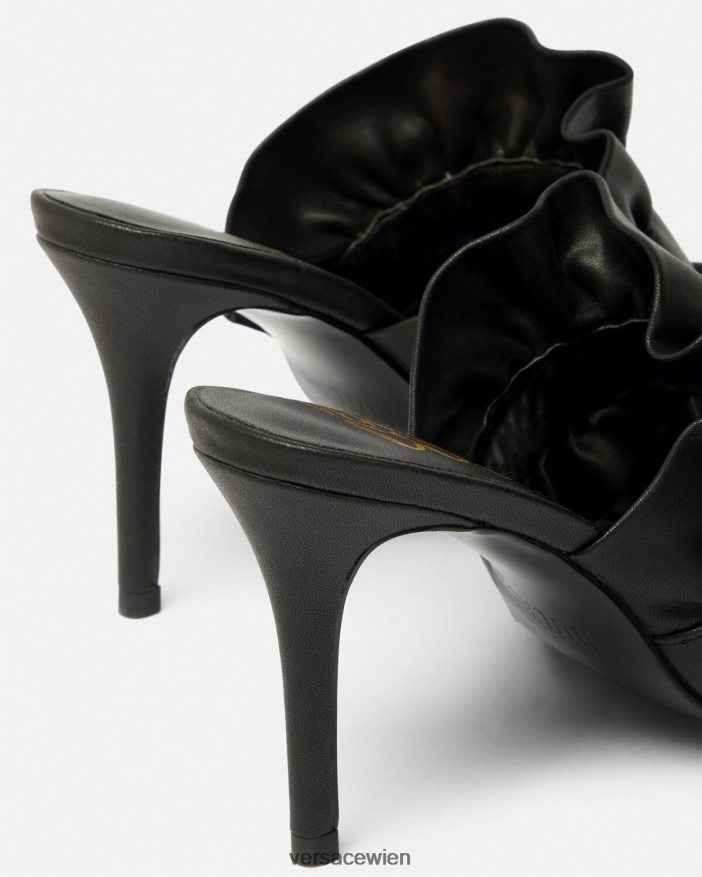 Schwarz Emily-Mules mit Barockschnalle Versace Frauen Schuh 8N4XJD2284