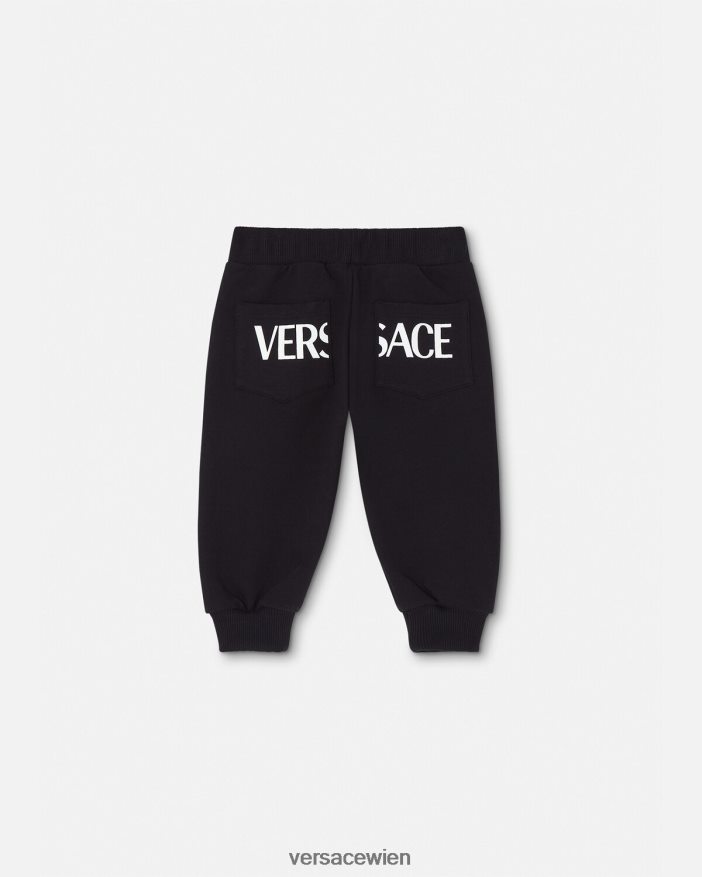 Schwarz Greca-Baby-Jogginghose Versace Kinder Kleidung 8N4XJD1907