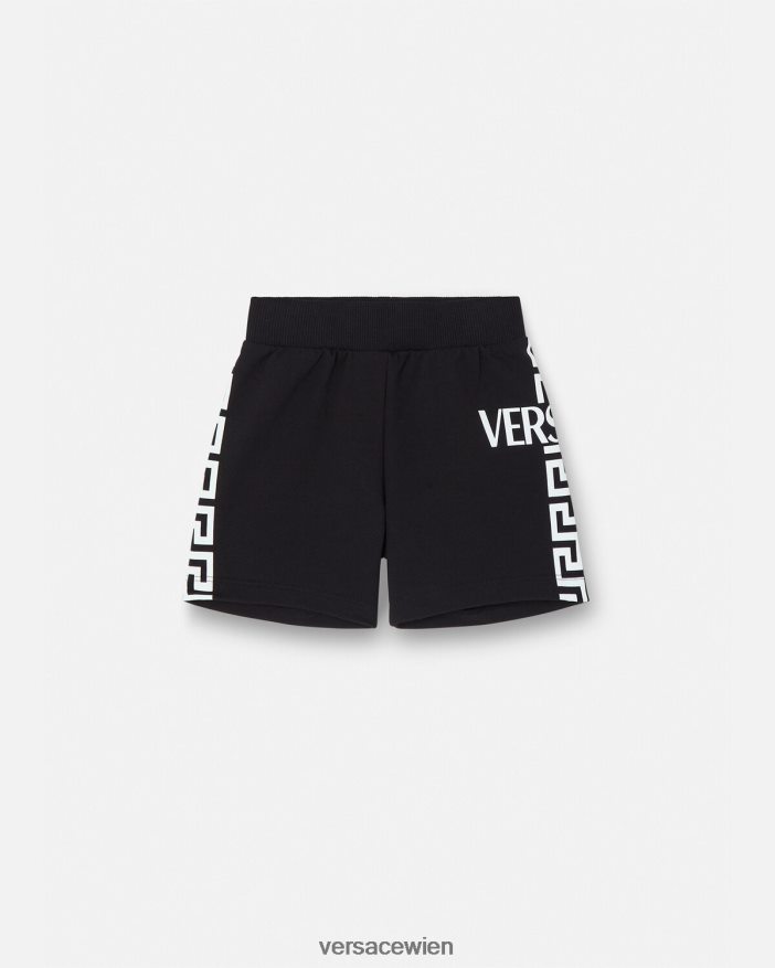 Schwarz Greca-Babyshorts Versace Kinder Kleidung 8N4XJD1908