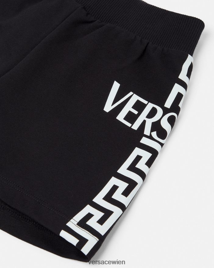Schwarz Greca-Babyshorts Versace Kinder Kleidung 8N4XJD1908