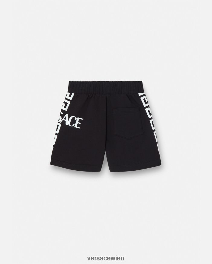 Schwarz Greca-Babyshorts Versace Kinder Kleidung 8N4XJD1908