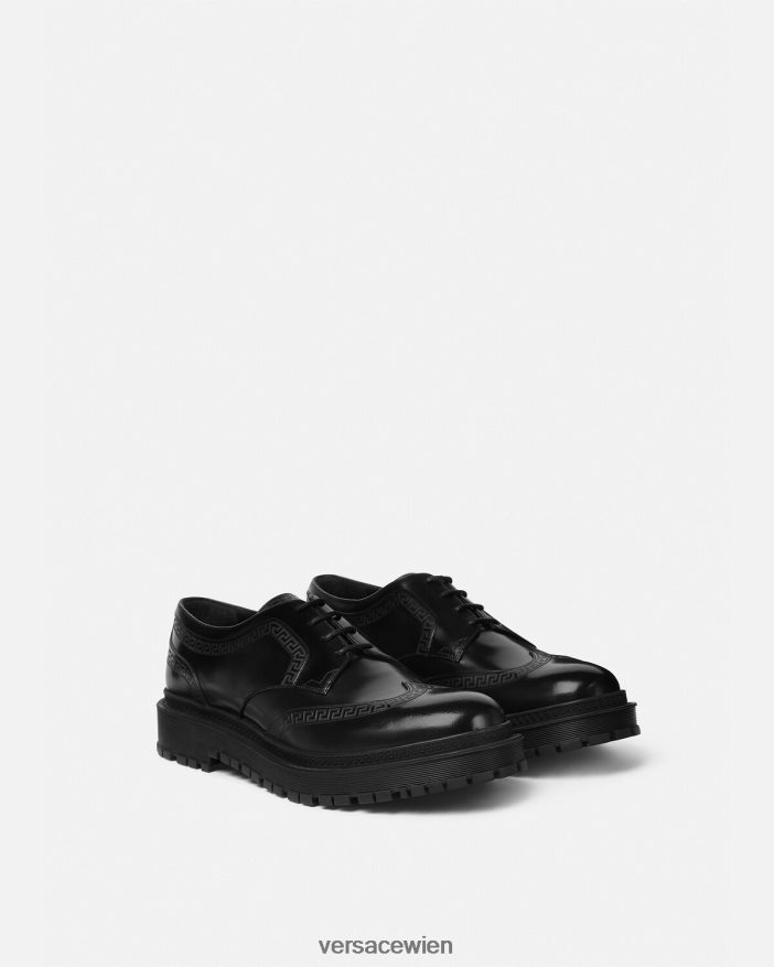 Schwarz Greca-Derby-Schuhe Versace Männer Schuh 8N4XJD1559