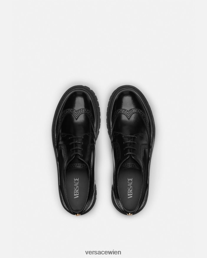 Schwarz Greca-Derby-Schuhe Versace Männer Schuh 8N4XJD1559