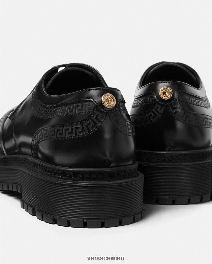Schwarz Greca-Derby-Schuhe Versace Männer Schuh 8N4XJD1559