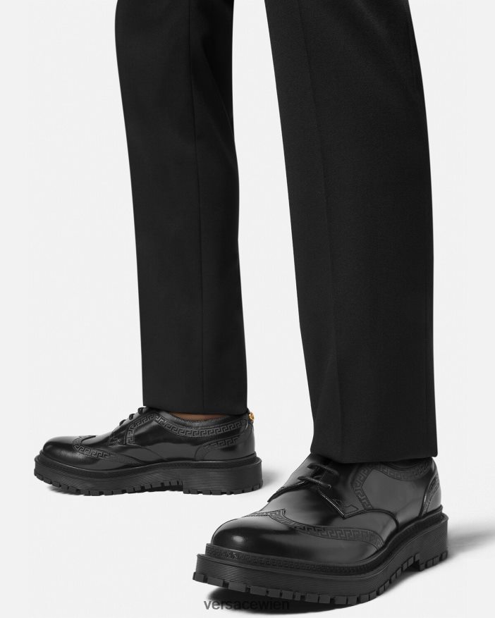 Schwarz Greca-Derby-Schuhe Versace Männer Schuh 8N4XJD1559