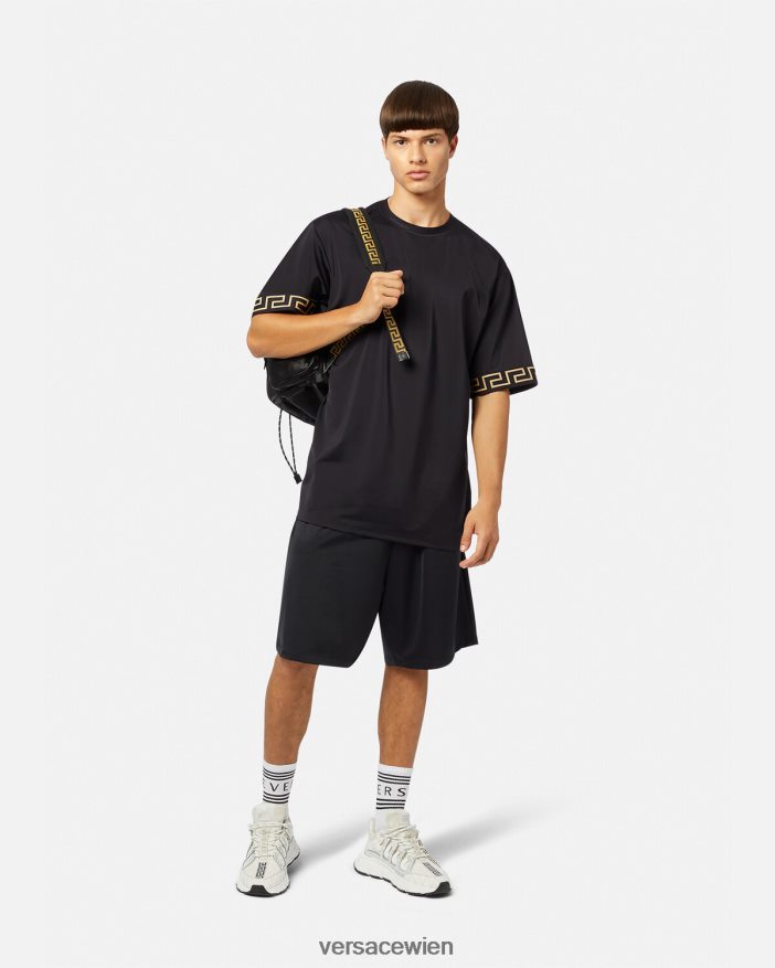 Schwarz Greca-Fitness-Top Versace Männer Kleidung 8N4XJD1454