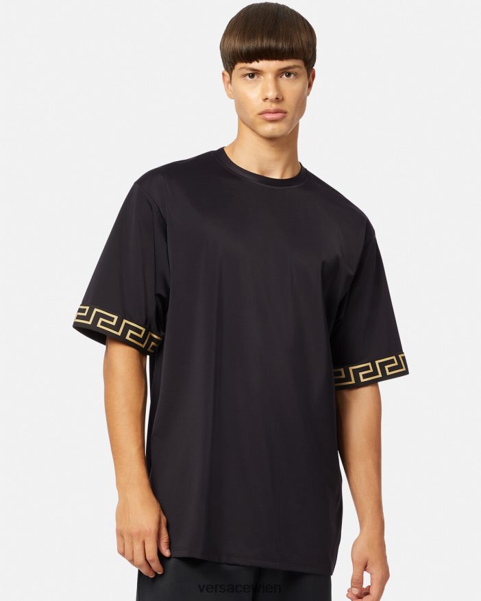 Schwarz Greca-Fitness-Top Versace Männer Kleidung 8N4XJD1454