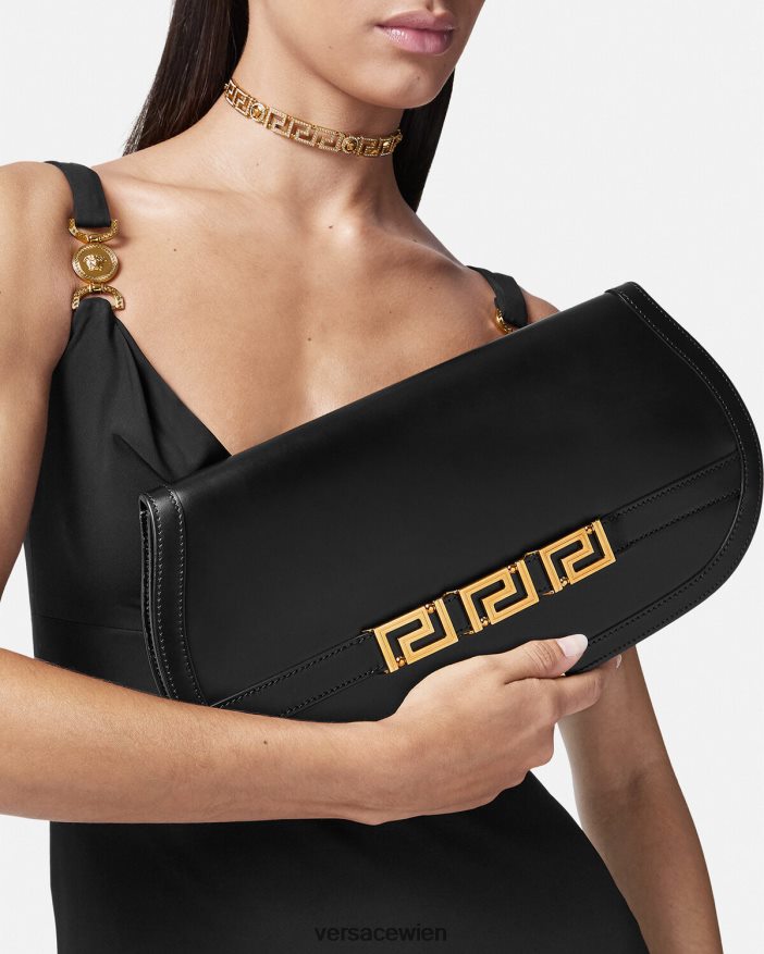 Schwarz Greca-Göttin-Clutch Versace Frauen Taschen 8N4XJD261