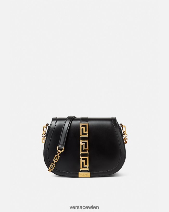 Schwarz Greca-Göttin große Umhängetasche Versace Frauen Taschen 8N4XJD254