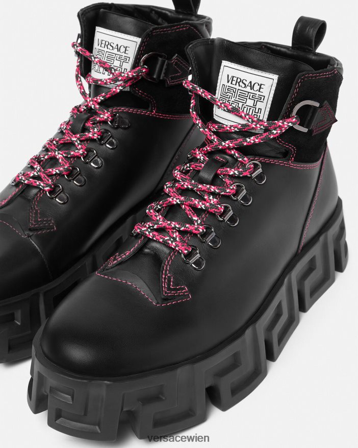 Schwarz Greca-Labyrinth-Wanderstiefel Versace Männer Schuh 8N4XJD1581
