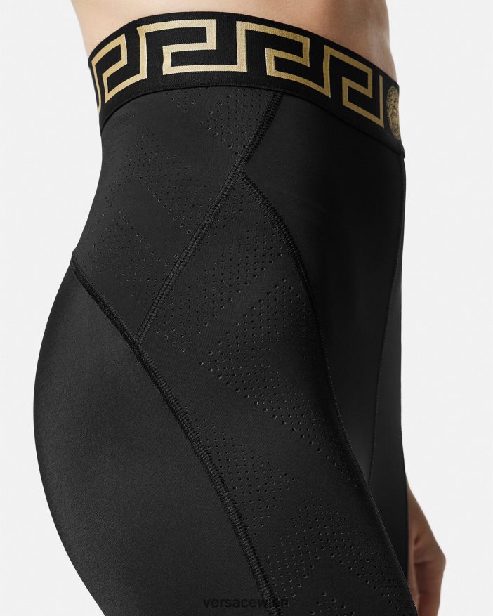 Schwarz Greca-Leggings Versace Frauen Kleidung 8N4XJD235