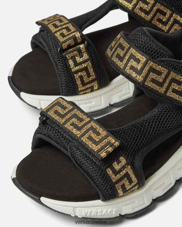 Schwarz Greca-Sandalen Versace Kinder Schuh 8N4XJD2048