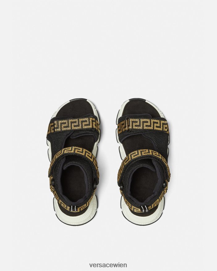 Schwarz Greca-Sandalen Versace Kinder Schuh 8N4XJD2048