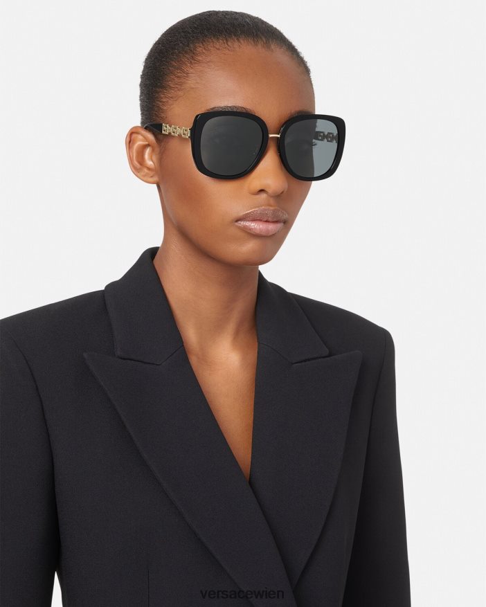 Schwarz Greca-Sonnenbrille Versace Frauen Zubehör 8N4XJD665