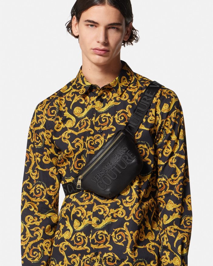 Schwarz Gürteltasche mit Logo Versace Männer Taschen 8N4XJD2471