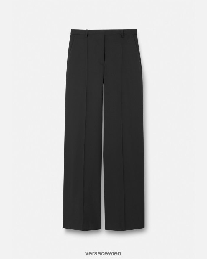 Schwarz Hose mit weitem Bein Versace Frauen Kleidung 8N4XJD202