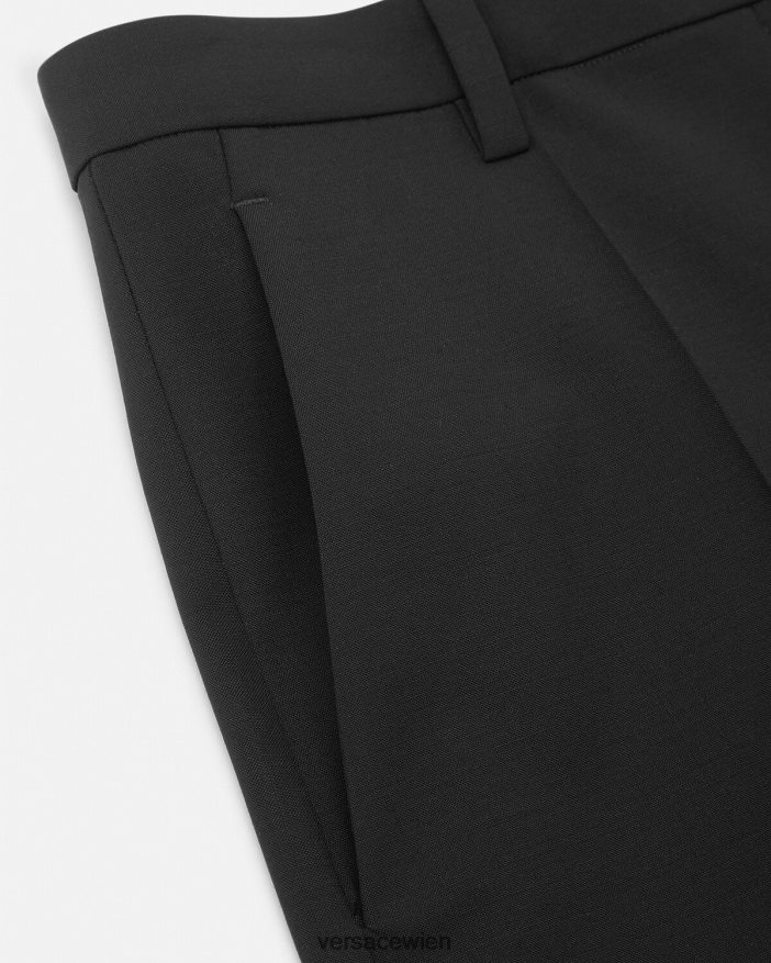 Schwarz Hose mit weitem Bein Versace Frauen Kleidung 8N4XJD202