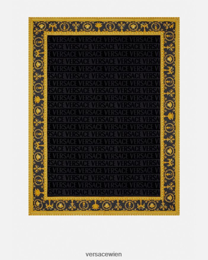 Schwarz Ich barockes Strandtuch Versace Frauen Unterwäsche und Strandbekleidung 8N4XJD1198
