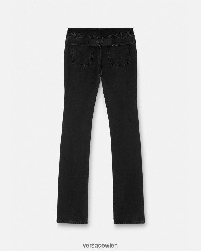 Schwarz Jeans mit Medusa \95 Versace Frauen Kleidung 8N4XJD220