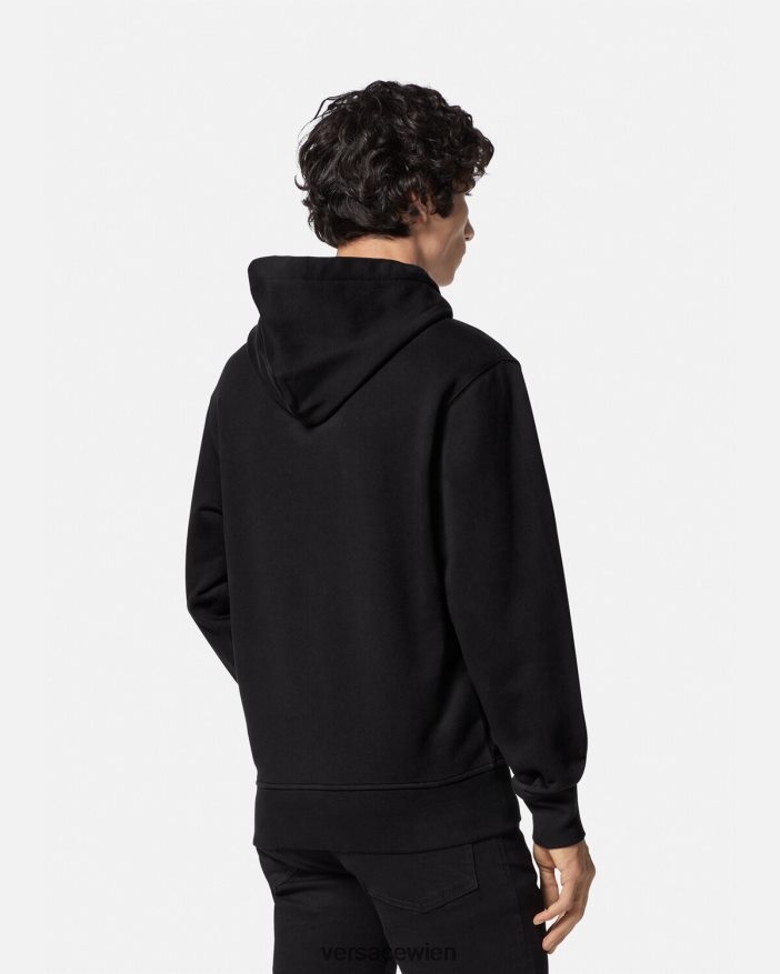 Schwarz Kapuzenpullover mit Garantie-Logo Versace Männer Kleidung 8N4XJD2366