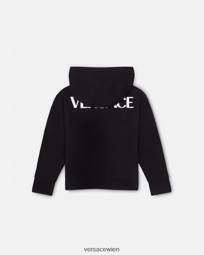Schwarz Kapuzenpullover mit Medusa Versace Kinder Kleidung 8N4XJD2120