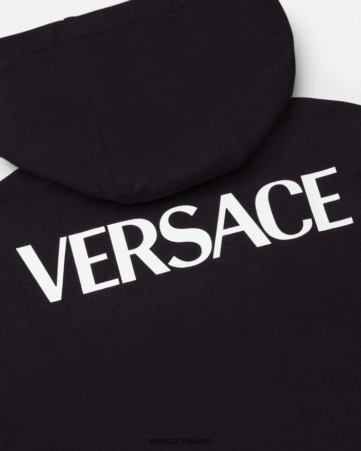 Schwarz Kapuzenpullover mit Medusa Versace Kinder Kleidung 8N4XJD2120
