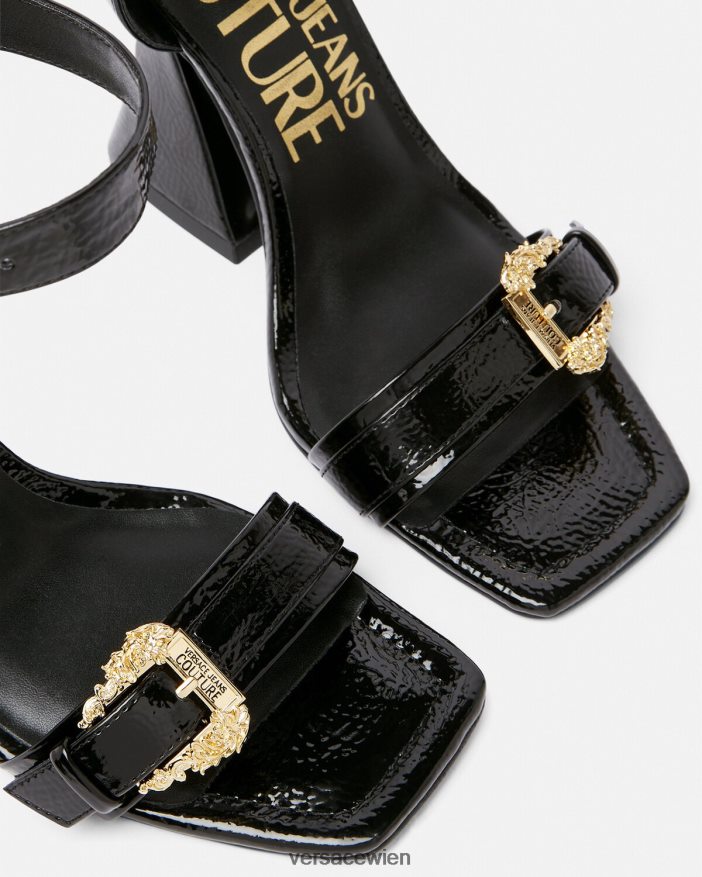 Schwarz Kirsten Sandalen mit barocker Schnalle Versace Frauen Schuh 8N4XJD2293