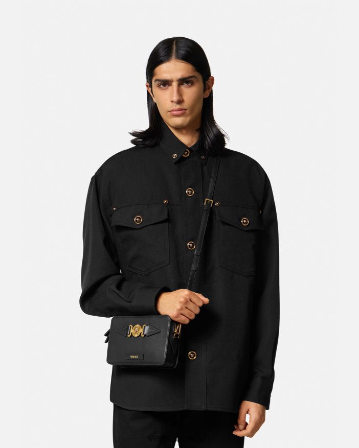 Schwarz Kleine Umhängetasche mit Medusa Biggie Versace Männer Taschen 8N4XJD1464