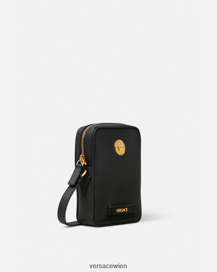 Schwarz Kleine Umhängetasche mit Medusa Biggie Versace Männer Taschen 8N4XJD1465