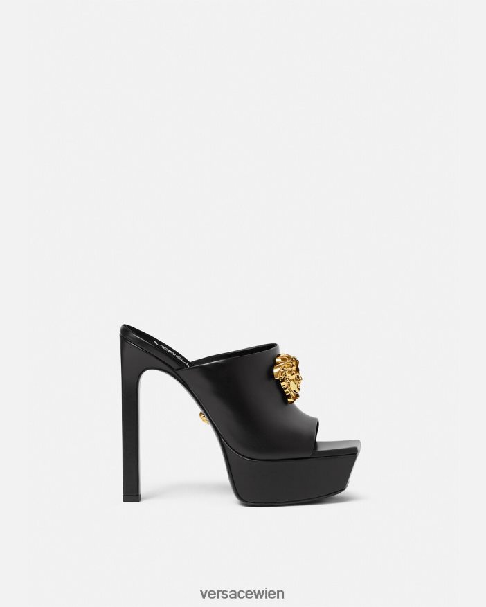 Schwarz La Medusa Plateau-Pantoletten Versace Frauen Schuh 8N4XJD448