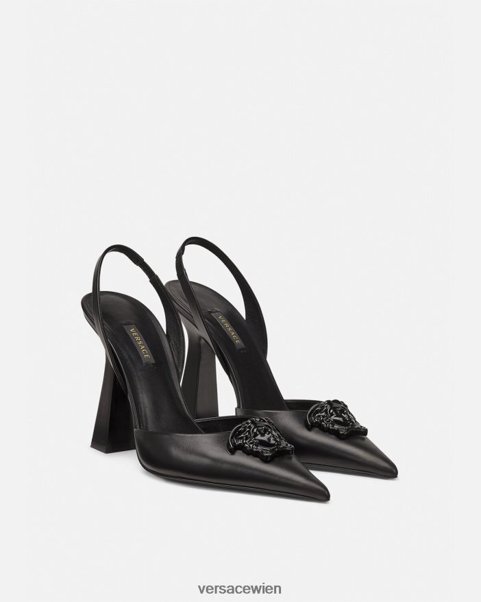 Schwarz La Medusa Slingback-Pumps Versace Frauen Schuh 8N4XJD489