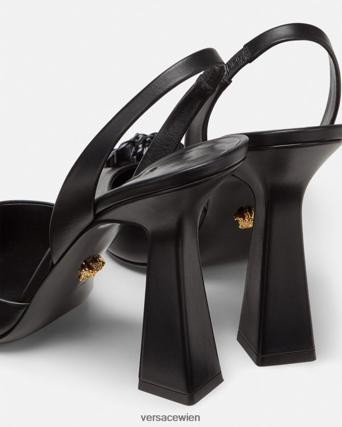 Schwarz La Medusa Slingback-Pumps Versace Frauen Schuh 8N4XJD489
