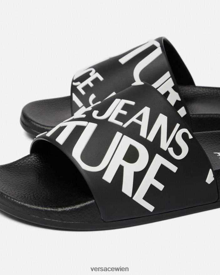 Schwarz Logo-Folien Versace Frauen Schuh 8N4XJD2262