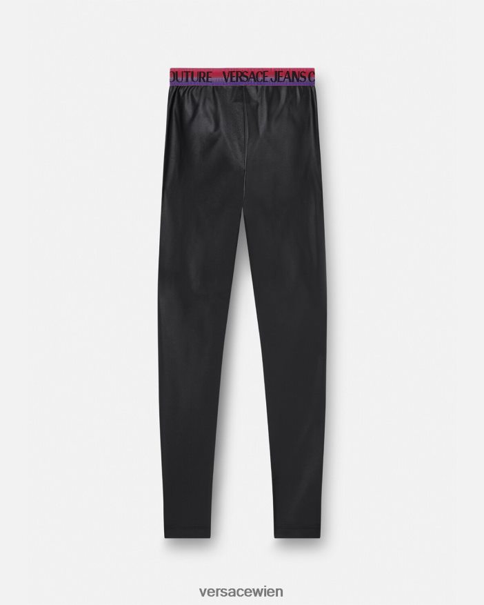 Schwarz Logo-Leggings Versace Frauen Kleidung 8N4XJD2149
