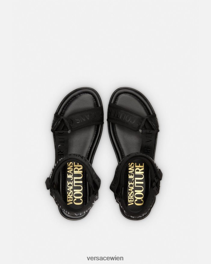 Schwarz Mallory-Logo-Plateausandalen Versace Frauen Schuh 8N4XJD2294