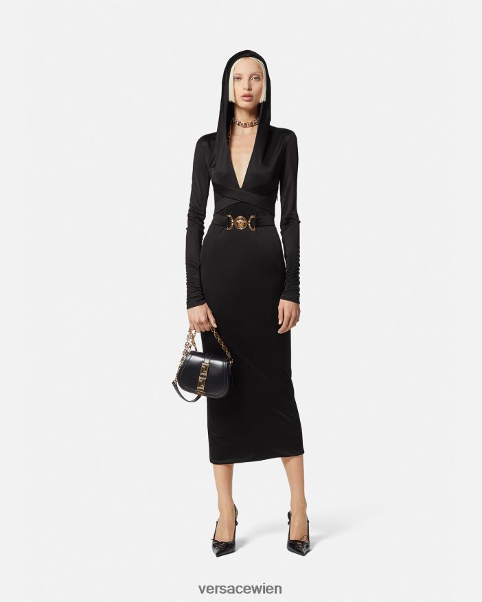 Schwarz Medusa \95 Kapuzenkleid Versace Frauen Kleidung 8N4XJD36