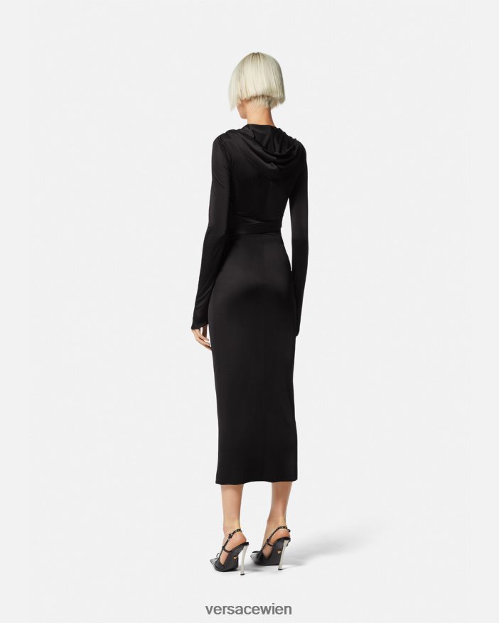 Schwarz Medusa \95 Kapuzenkleid Versace Frauen Kleidung 8N4XJD36