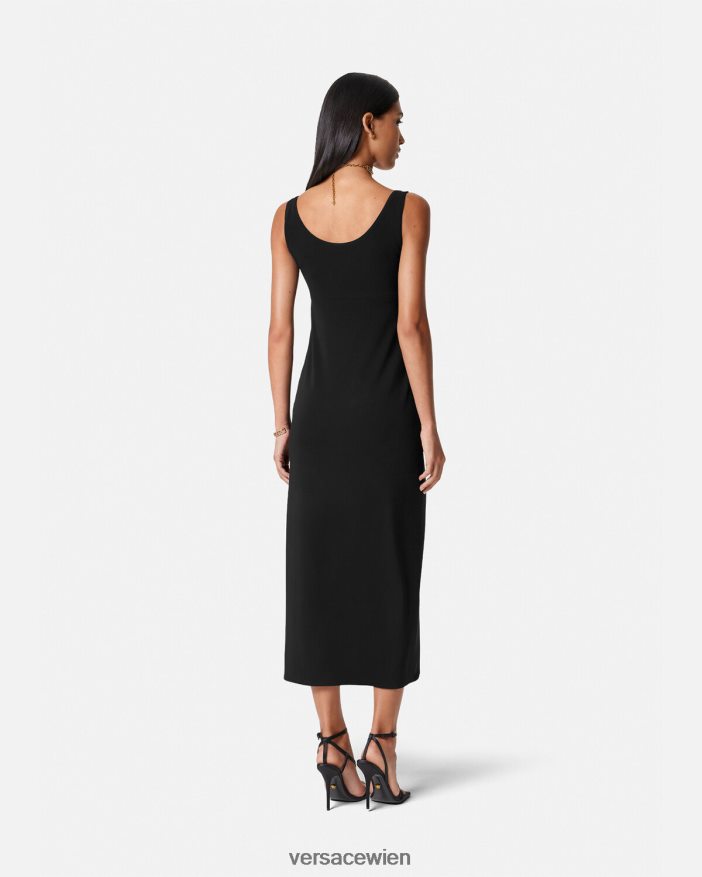 Schwarz Medusa \95 langes Kleid Versace Frauen Kleidung 8N4XJD44