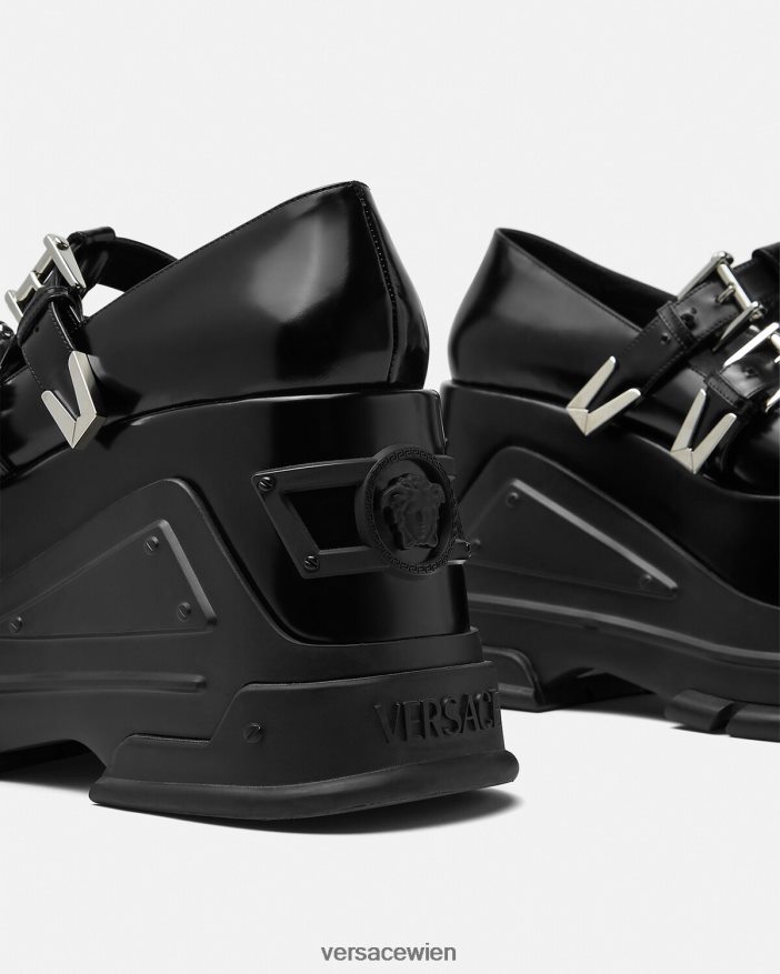 Schwarz Medusa Anthem Plateaupumps Versace Frauen Schuh 8N4XJD497