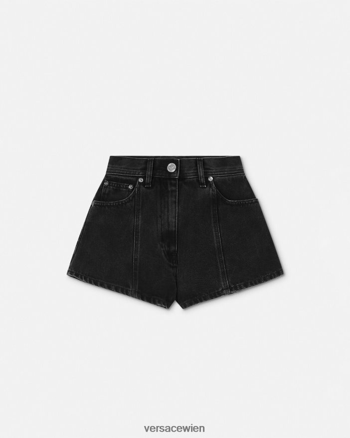 Schwarz Medusa-Jeansshorts Versace Frauen Kleidung 8N4XJD217