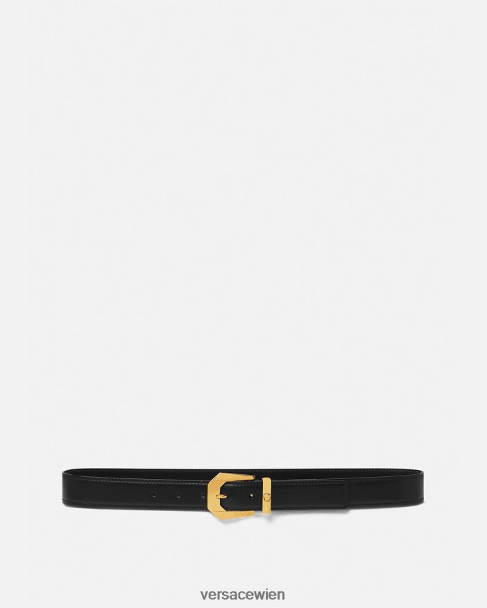 Schwarz Medusa-Ledergürtel Versace Männer Zubehör 8N4XJD1616