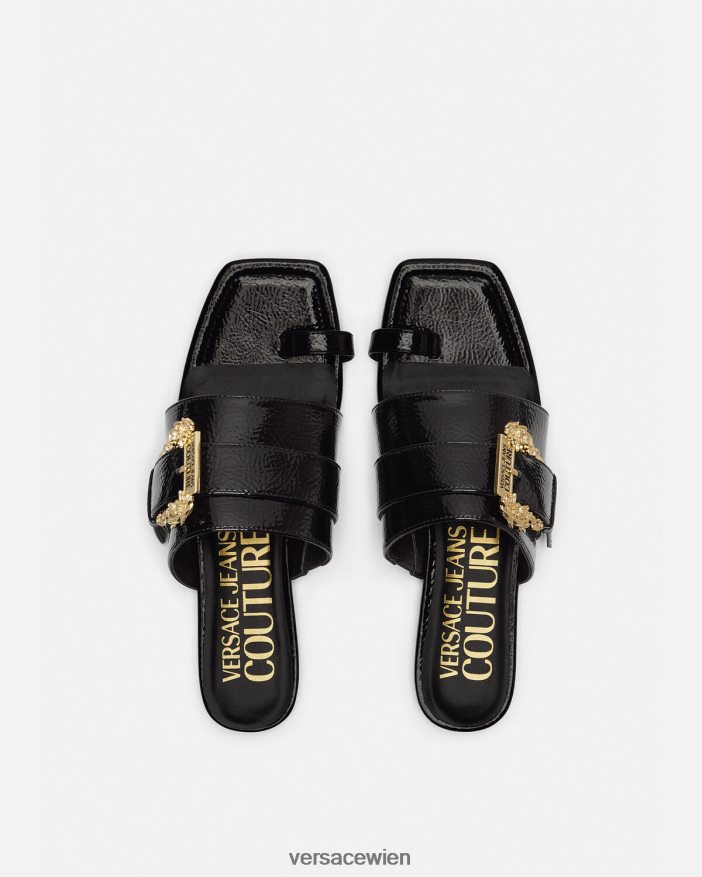 Schwarz Millie-Mules mit barocker Schnalle Versace Frauen Schuh 8N4XJD2301