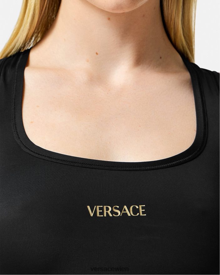 Schwarz Muskelshirt Versace Frauen Kleidung 8N4XJD234