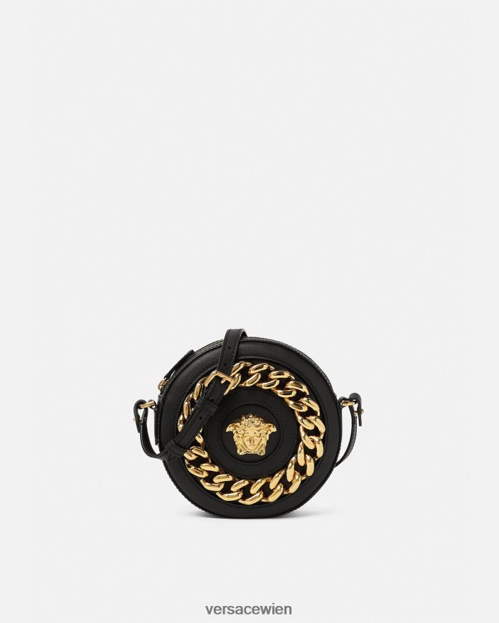 Schwarz Runde Kameratasche „La Medusa“ Versace Frauen Taschen 8N4XJD355