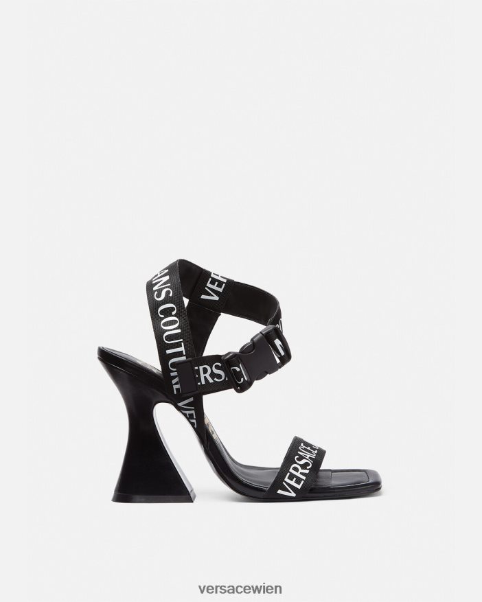 Schwarz Sandalen mit Kirsten-Logo Versace Frauen Schuh 8N4XJD2291