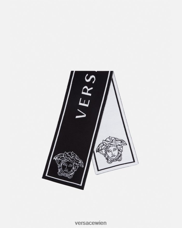 Schwarz Schal mit Medusa-Logo Versace Kinder Zubehör 8N4XJD2077