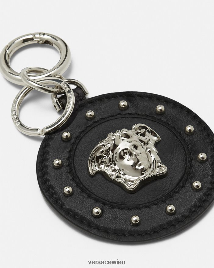Schwarz Schlüsselanhänger mit Medusa-Nieten Versace Männer Zubehör 8N4XJD1663