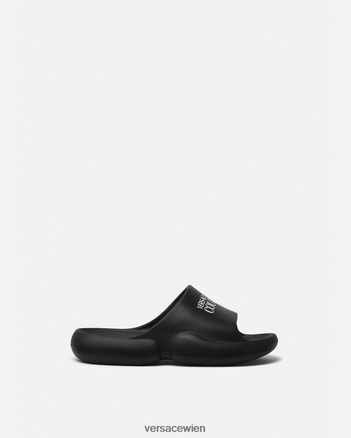 Schwarz Slides mit Tago-Logo Versace Männer Schuh 8N4XJD2451