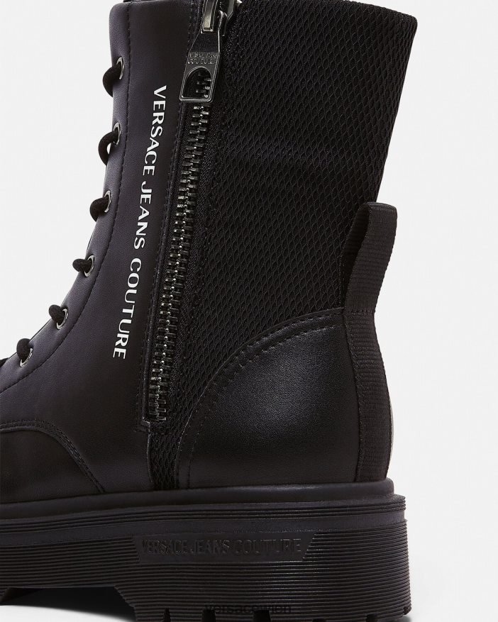 Schwarz Stiefeletten mit Logo Versace Männer Schuh 8N4XJD2464