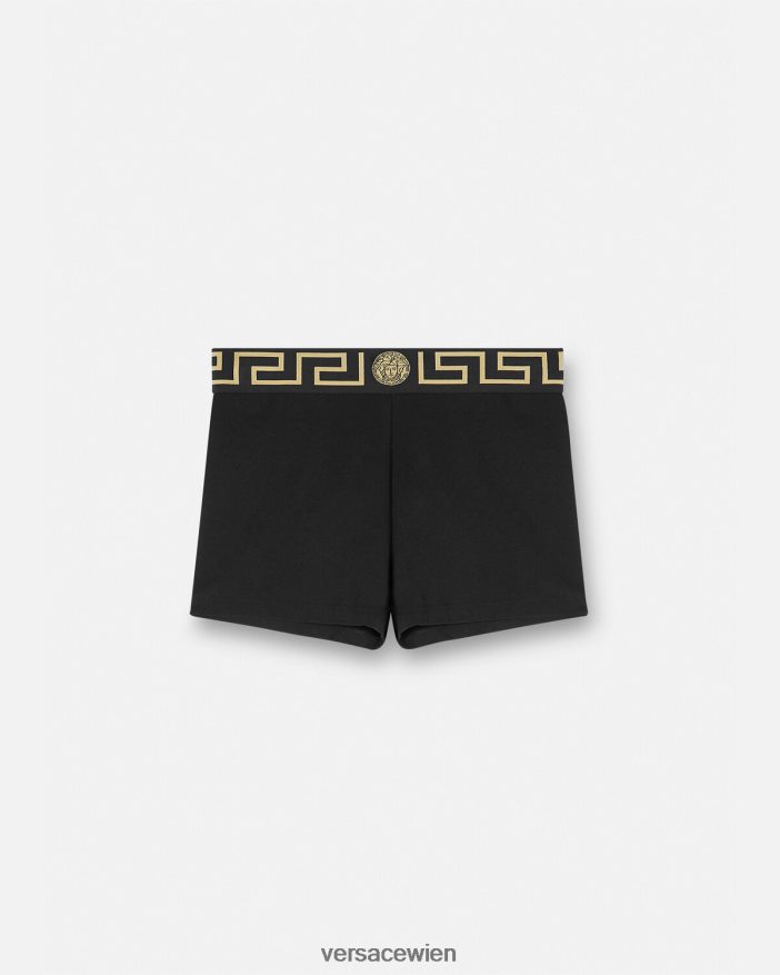 Schwarz Stämme mit Greca-Bordüre Versace Frauen Unterwäsche und Strandbekleidung 8N4XJD1048